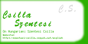 csilla szentesi business card